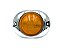 LANTERNA DELIMITADORA REDONDA 5 LEDS ARO CROMADO 12-24V AMBAR - Imagem 1