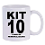 KIT 10 Canecas porcelana branca personalizada com logo ou foto - Imagem 1