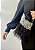 CLUTCH PLUMAS CRISTAL - PRETA - Imagem 1