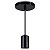 Pendente Copinho Aluminio Teto E27 1 Luz Lumini Lab - Preto Brilhante - Imagem 1
