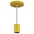 Pendente Copinho Aluminio Teto E27 1 Luz Lumini Lab - Amarelo Brilhante - Imagem 1