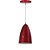 Pendente Bala Aluminio Teto E27 1 Luz Lumini Lab - Vermelho F* - Branco B - Imagem 1
