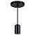 Pendente Copinho Aluminio Teto E27 1 Luz Lumini Lab - Preto Fosco - Imagem 1
