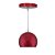 Pendente Coquinho Aluminio Teto E27 1 Luz Lumini Lab - Vermelho Fogo* - Imagem 1