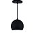 Pendente Coquinho Aluminio Teto E27 1 Luz Lumini Lab - Preto Fosco - Branco B - Imagem 1