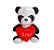 Urso de Pelúcia Panda P2 com Coração Te Amo - Imagem 1