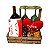 Cesta Luxo com Suporte para Vinho e Taças - Imagem 1