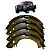 Sapata freio traseira L200 Sport L300 Pajero 1991 a 2026 - Imagem 1