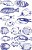Decalque para Porcelana - Monocromático - Fisches Azul Marinho - Imagem 1