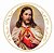 Decalque para Porcelana -Sagrado Coração de Jesus Cristo 15cm -Arabesco em Ouro - Imagem 1
