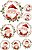 Decalque para Porcelana - Papai Noel Guirlanda - Imagem 1