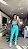 Conjunto Jhoe Verde Agua Com Rosa - Imagem 1