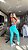 Conjunto Jhoe Verde Agua Com Rosa - Imagem 2