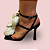 Sandália Cora - Black/ Off-White - Aplicação de Flores - Salto Sino - Imagem 3