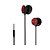 Fone de ouvido Intra Auricular com microfone preto e vermelho DHH-1112 HP - Imagem 1