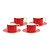 Set/4 Xícara de Cafezinho Vermelho - Love Birds - Imagem 2