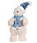 ENFEITE URSO POLAR BRANCO E AZUL - Imagem 1