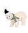 ENFEITE URSO POLAR 23CM - Imagem 1