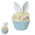 Cupcake orelhilhas azul 15cm - Imagem 1