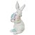 Coelho Branco Com macarons Resina 17,6 X 10,8 17,8 Cm Branco - Imagem 1