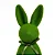 Coelho Decorativo Verde Páscoa 23cm - Imagem 2