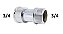Prolongador Curto Aumento 3/4 Metal Cromado Torneira Filtro - Imagem 3