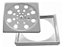 Ralo Quadrado 10cm Inox Caixilho Porta Grelha Fecho Rotativo - Imagem 1