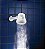 Chuveiro Ducha 5500w 127v Lorenzetti Maxibanho Branco + Cano - Imagem 5