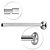 Braço Cano Chuveiro 40cm 1/2 Metal Alumínio Cromado Garden - Imagem 1