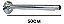 Braço Cano Chuveiro 30cm 1/2 Metal Alumínio Cromado Garden - Imagem 3