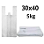 SACOLA PLASTICA  BRANCA RECICLADA  30X40  C/ 5 KG     PCT - Imagem 1