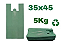 SACOLA PLASTICA  VERDE  RECICLADA  35X45  C/ 5 KG     PCT - Imagem 1