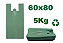 SACOLA PLASTICA  VERDE  RECICLADA  60X80  C/ 5 KG     PCT - Imagem 1