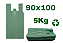 SACOLA PLASTICA  VERDE  RECICLADA  90X100  C/ 5 KG     PCT - Imagem 1