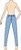 Ref. 414 - Molde de Calça Skinny Feminina - Jeans com Elastano - Imagem 1