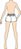 Ref. 453 - Molde de Shorts Feminino - Lateral transpassada - DIGITAL - Imagem 1