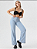Calça Wide Leg Desbotada - Imagem 1