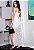 Conjunto Cropped e Saia de Renda com Fenda Lateral Branco - Imagem 2