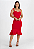 Vestido Alcinha com Babado Vermelho Midi - Imagem 1