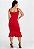 Vestido Alcinha com Babado Vermelho Midi - Imagem 2