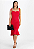 Vestido Alcinha com Babado Vermelho Midi - Imagem 3