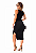 Vestido Tubinho Midi Social Malha Canelada com Fenda - Imagem 2