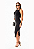 Vestido Tubinho Midi Social Malha Canelada com Fenda - Imagem 3