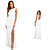 Vestido com Fenda Costa Nua Regata Longo - Imagem 3