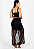 Conjunto Cropped e Saia de Renda com Fenda Lateral Preto - Imagem 2