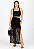 Conjunto Cropped e Saia de Renda com Fenda Lateral Preto - Imagem 3