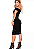 Vestido com Detalhes em Tulê Tubinho Semi Midi - Imagem 3