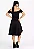 Vestido Feminino Midi Ombro a Ombro Godê Preto - Imagem 2