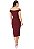 Vestido Ombro a Ombro com Fenda Feminino - Imagem 2