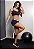 Conjunto Fitness Short + Cropped Elástico Marinho - Imagem 1